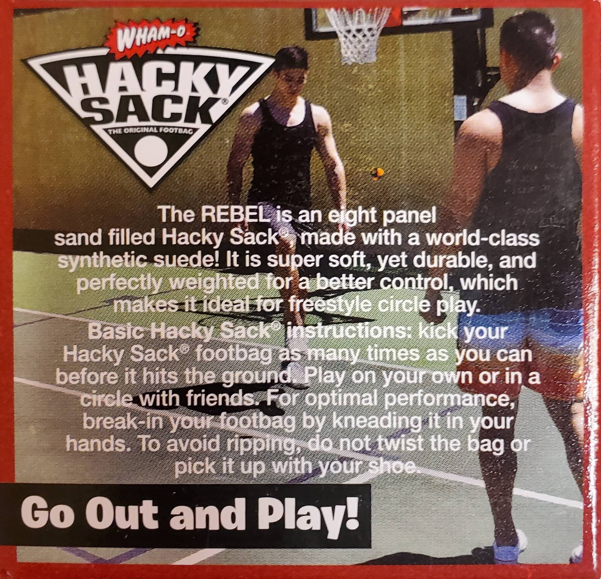 Rebel Whamo Hacky Sack 8 Panel Crytal Quartz Sand Filled Hackysack Foot Bag Footbag, Ideal for