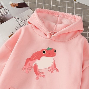 The Town Where Only I Am Missing Sudadera con Capucha Estampada-Rosa The Town Where Only I Am Missing Sudadera con Capucha Estampada-Rosa