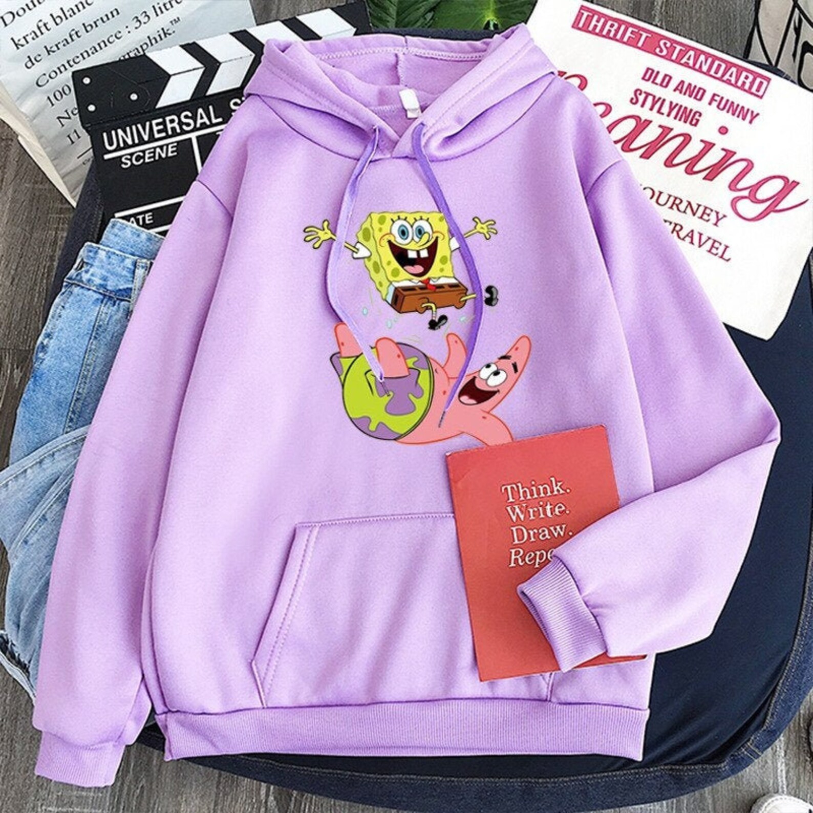 Sponge Bob Hoodie Patrick Hoodie Cartoon Hoodie Kawaii | Etsy