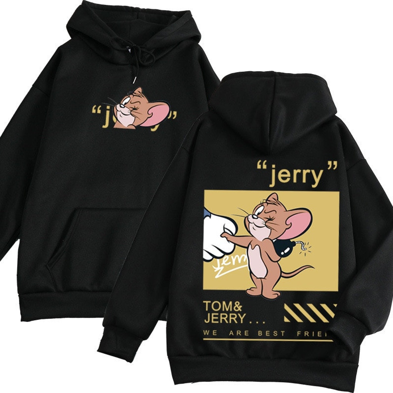 Tom and Jerry Couple Hoodie Kawaii Clothing Kawaii Fashion Etsy