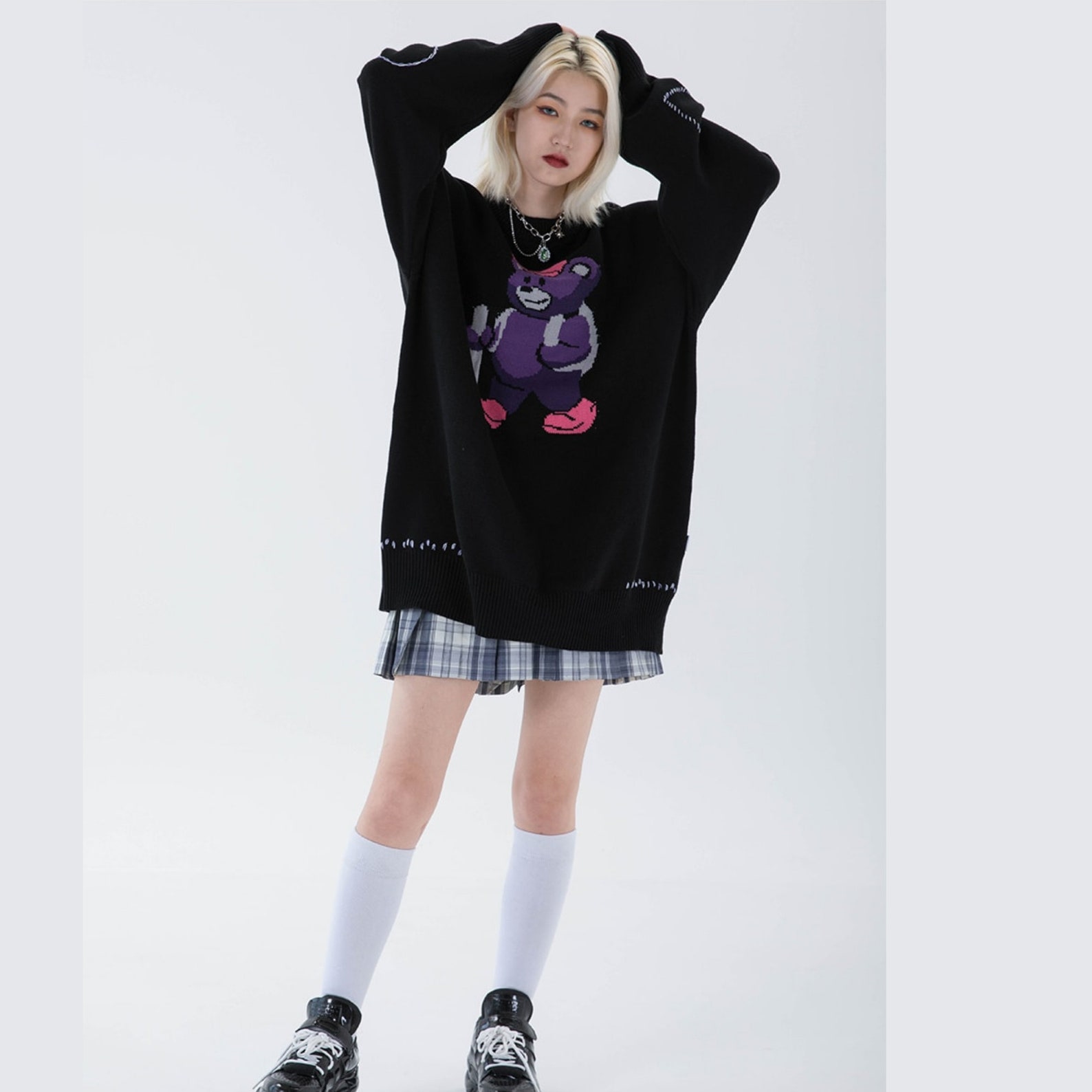 Anime Sweater Kawaii Clothing Kawaii Cute Knitted Retro | Etsy
