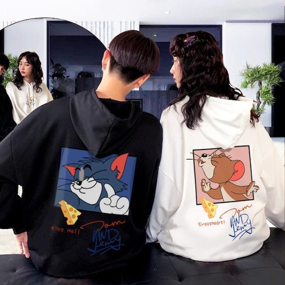 Tom y Jerry Pareja Sudadera con Capucha Match Hoodie Cartoon | Etsy España