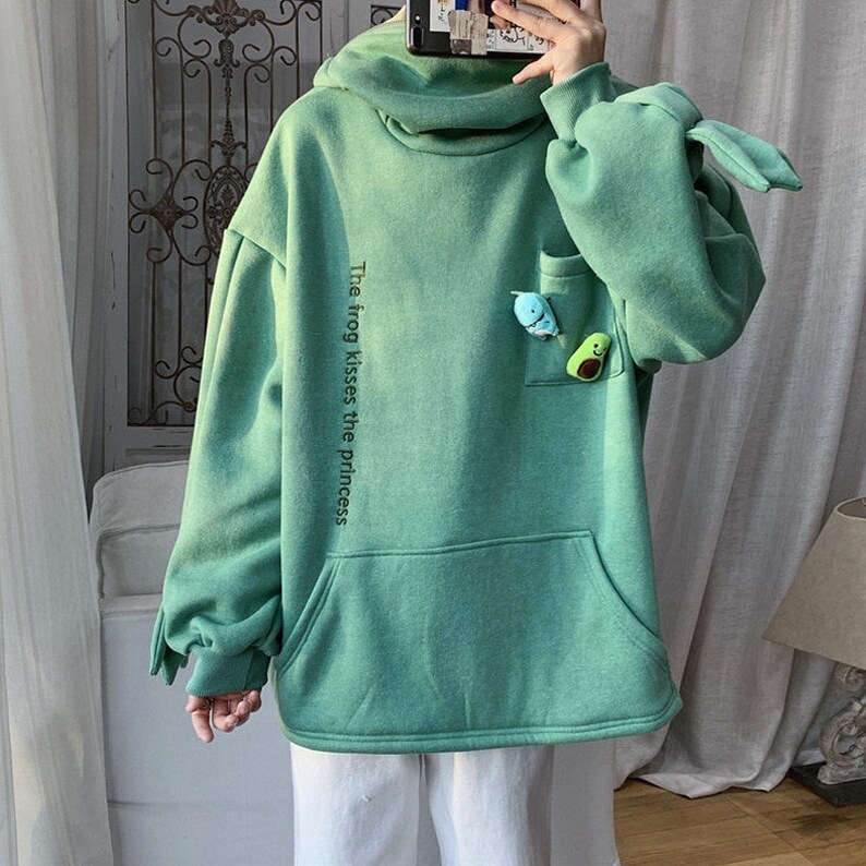 Frog Hoodie Kawaii Hoodie Frog Cosplay Kawaii Fashion | Etsy