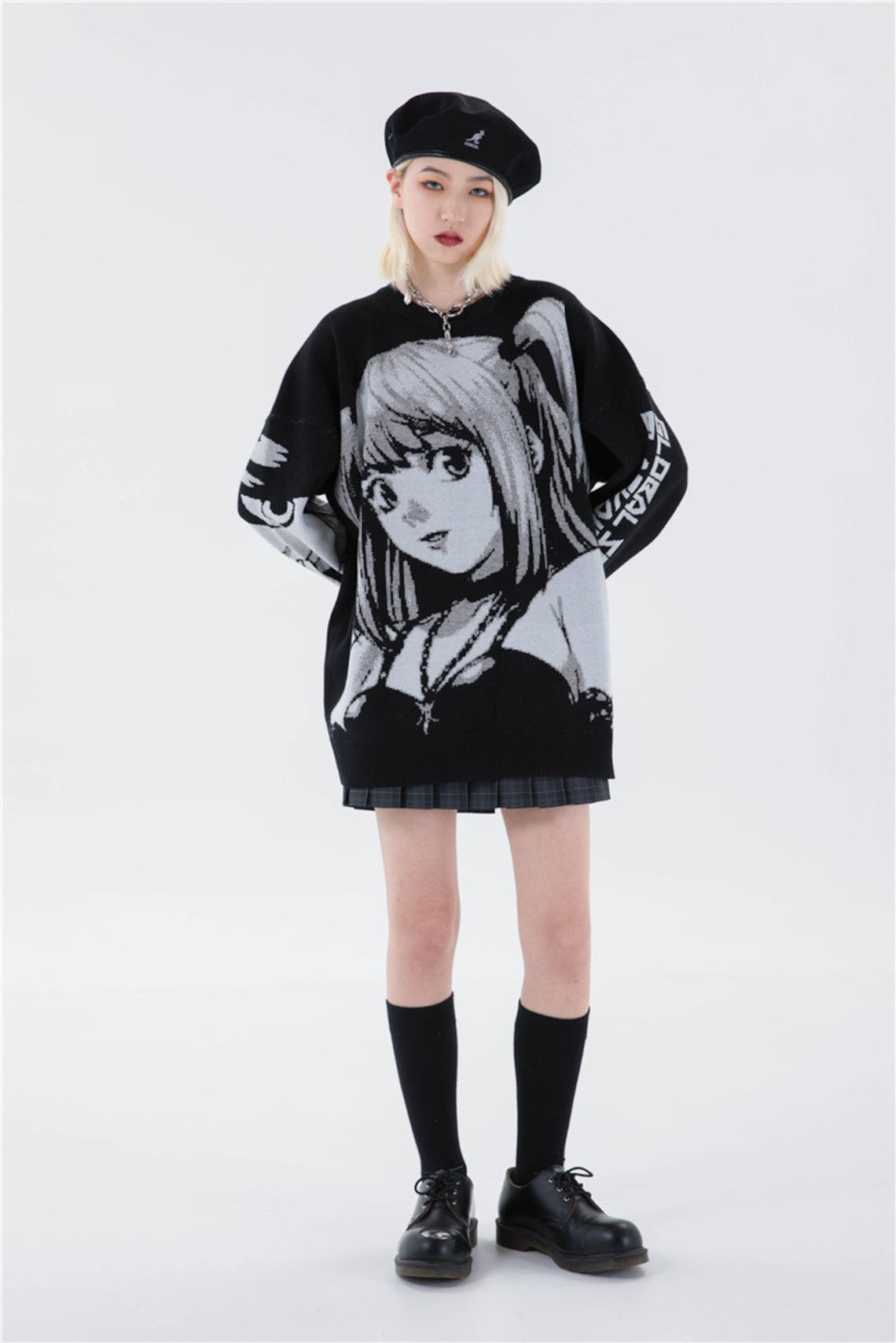 Unisex Anime Oversized Cartoon Knitted Sweater Kawaii Etsy