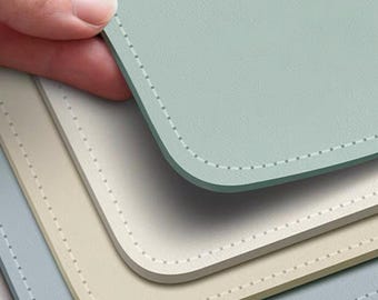 Leather Desk Mat, Study Desk Mat, Personalized Size Mat, Writing Desk Mat, Computer Office Tablecloth, 1.6MM