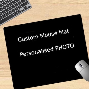 Personalised Photo Mouse Mat, Custom Your Picture Mouse Pad, Office Gift Mouse Mat, Personalized Mousepad, Desk Accessories, Any Image Gift