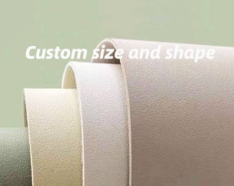 Office Desk Mat, Custom Desk Mat, Waterproof Leather Mouse Pad, Table Surface Protector, Dining Table Pad, Gaming Desk Mat , Green, Beige