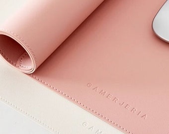 Light Pink Custom Desk Pad, 16 Colors to Choose, Office Desk Mat, Waterproof Desk Mat, Large Mouse Pad, Custom Size Desk Surface Protector