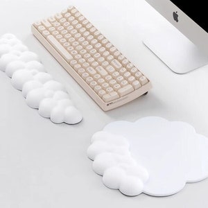 White Cloud Wrist Rest, Non-Slip Silicone Wrist Rest, Wrist Hand Rest, Laptop Mat, Keyboard and Mousepad Wrist Rest, Desk Accessories