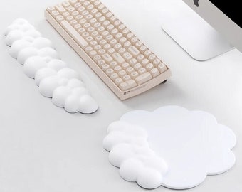 Weiße Wolke Handgelenkauflage, rutschfeste Silikon-Handgelenkauflage, Handgelenk-Handauflage, Handgelenkauflage, Laptopmatte, Handgelenkauflage, Schreibtischzubehör