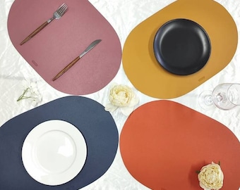 Cafe Bar Restaurant Table Mats, Place Mats for Dinning Table, Faux Leather Placemats,  Custom Table Placemat, Custom Dining Table Mat
