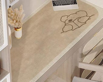 Personalized Leather Desk Mat, Large Japanese Table Pad