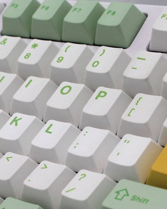 Mint Green Keycaps Set, Resin Artisan Keycap, Mechanical Keyboard
