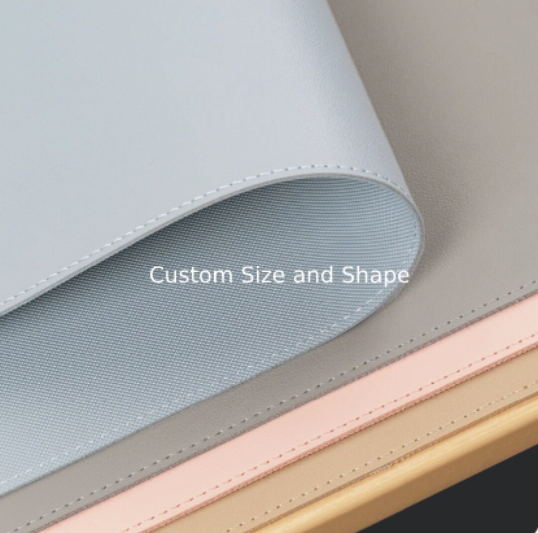 Custom Size Desk Mat, Office Leather Desk Mat, Large Waterproof Mouse