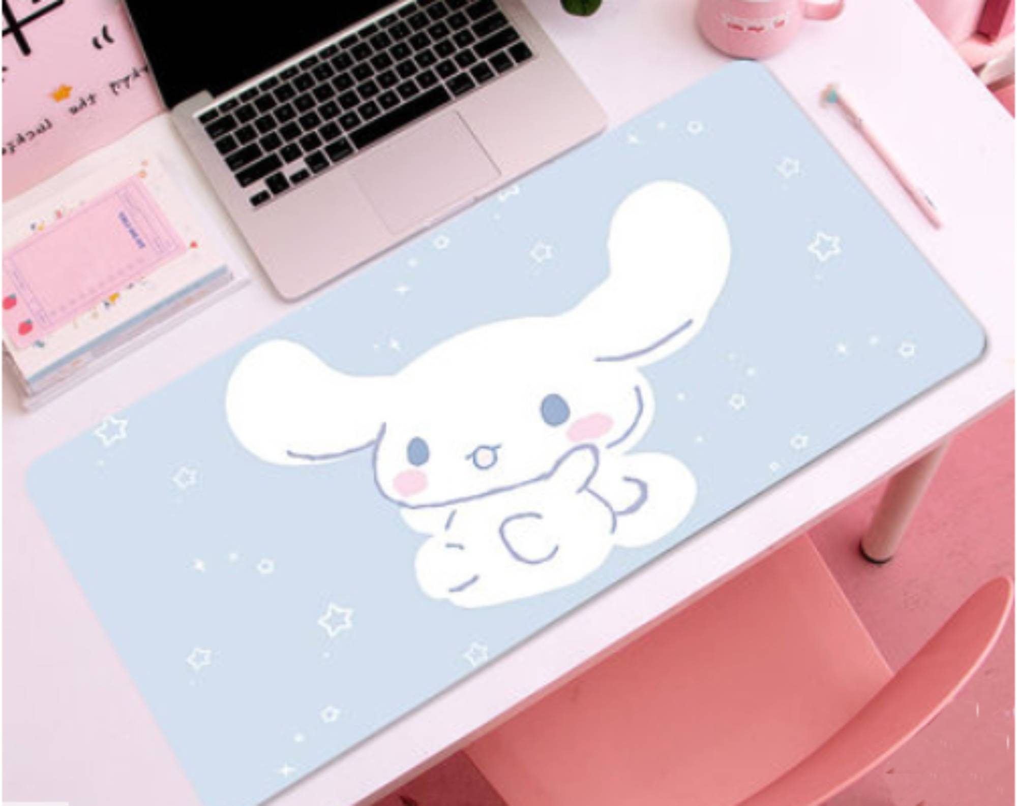 Pink Dog Desk Mat Cute Large Mouse Pad Kawaii Desk Mat - Etsy