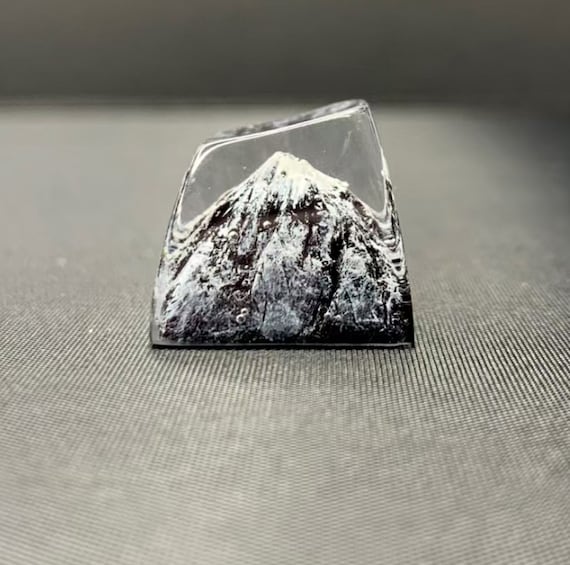 Snow Mountain Keycap, SA Esc Artisan Keycaps, MX Mechanical Keyboard Keycaps, Creative Handmade Keycaps, PBT Resin Keycap