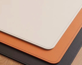 Leather Desk Pad, Desk Mat, Custom Large Size Desk Pad, Stitched Edges, Personalized Gaming Mouse Pad Large Mousepad, Keyboard Mat