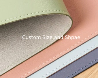 Large Custom Size Desk Mat, Office Desk Mat, Leather Waterproof Desk Mat, Desk Surface Protector, Smooth Mouse Mat, School Gaming Pad