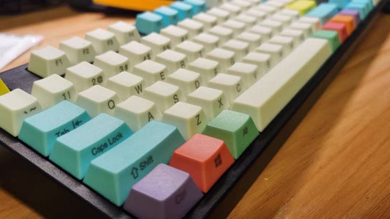 Colorful Keycaps Set Oem Artisan Keycaps Set 87 108 Resin MX | Etsy