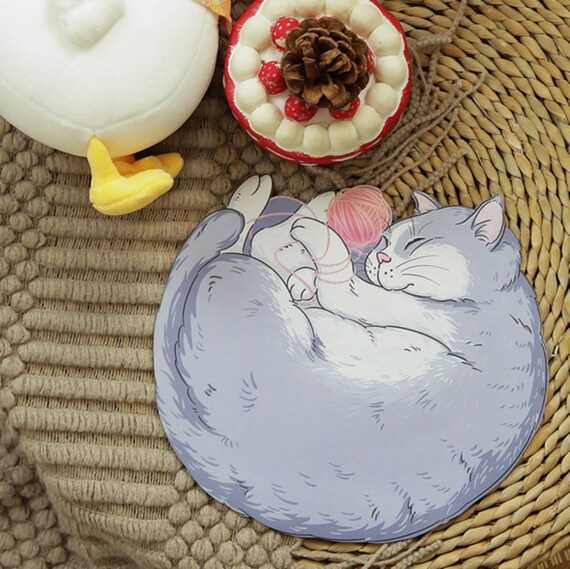 Animal Desk Mat Pink Mouse Pad Table Keyboard Mat Gaming Etsy