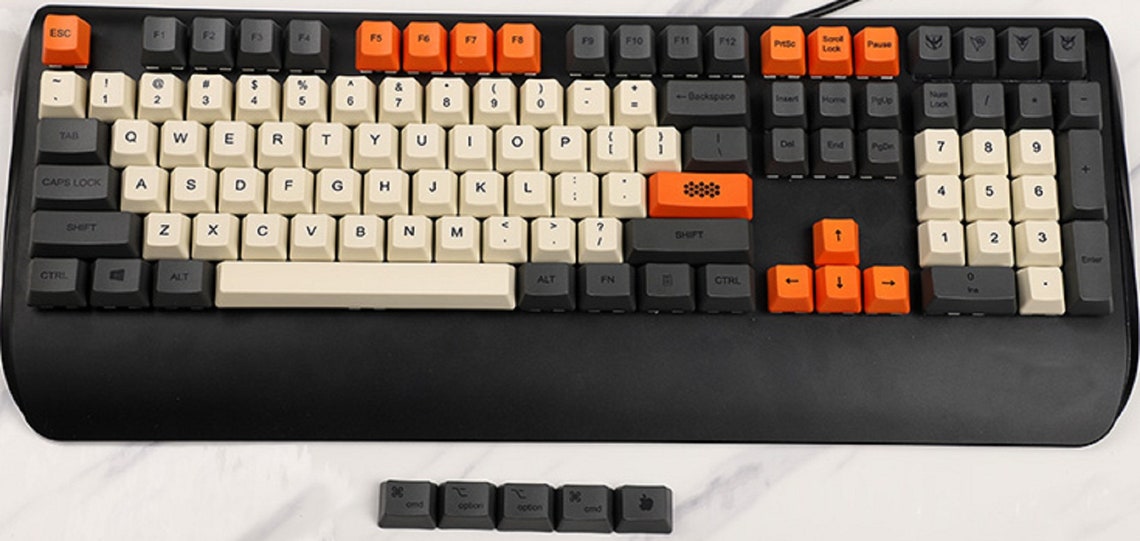 White & Black Keycaps Set OEM Artisan Keycaps Set 87 104 108 Etsy