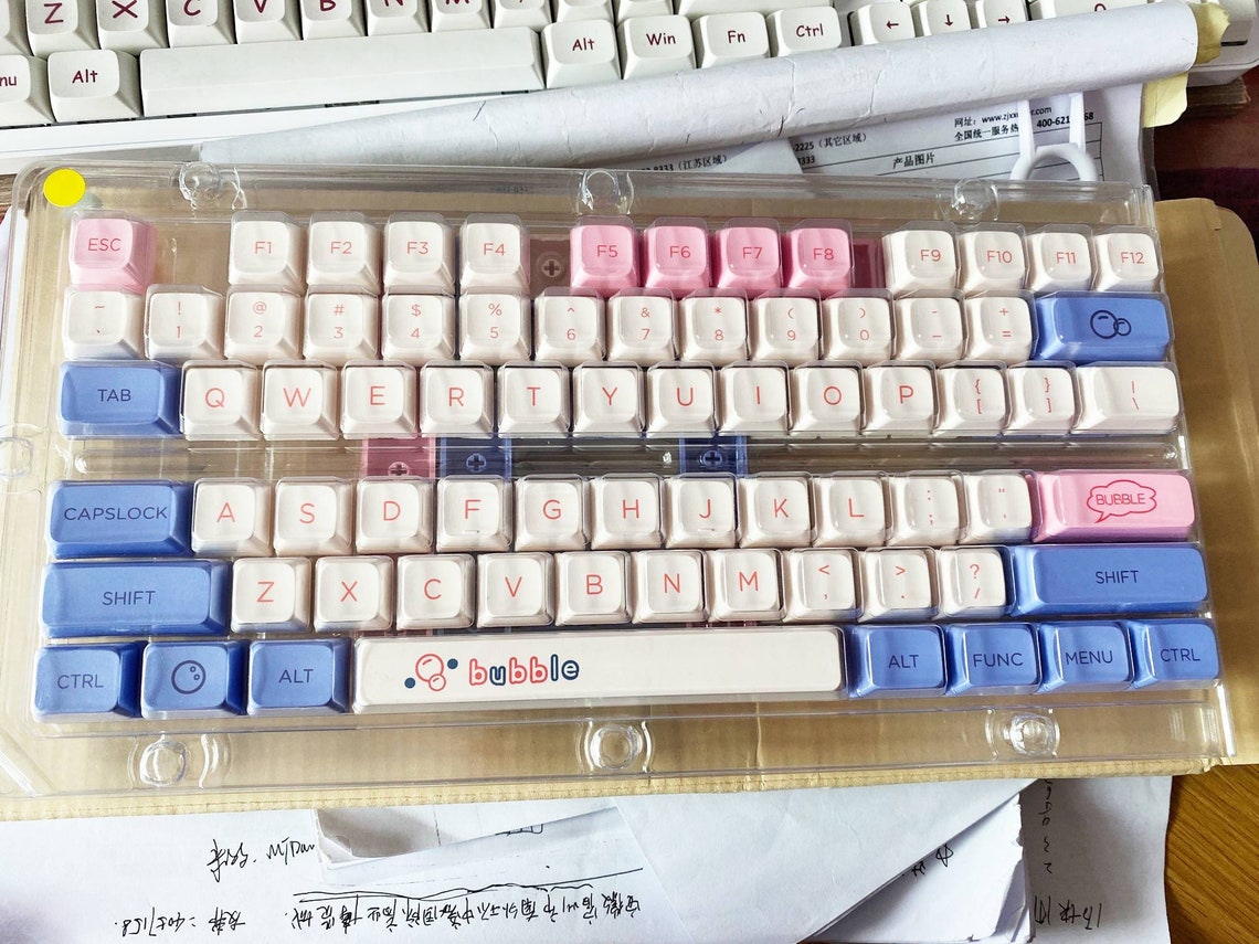 Pink Marshmallow Keycaps Set Cute XDA Keycaps Set Etsy