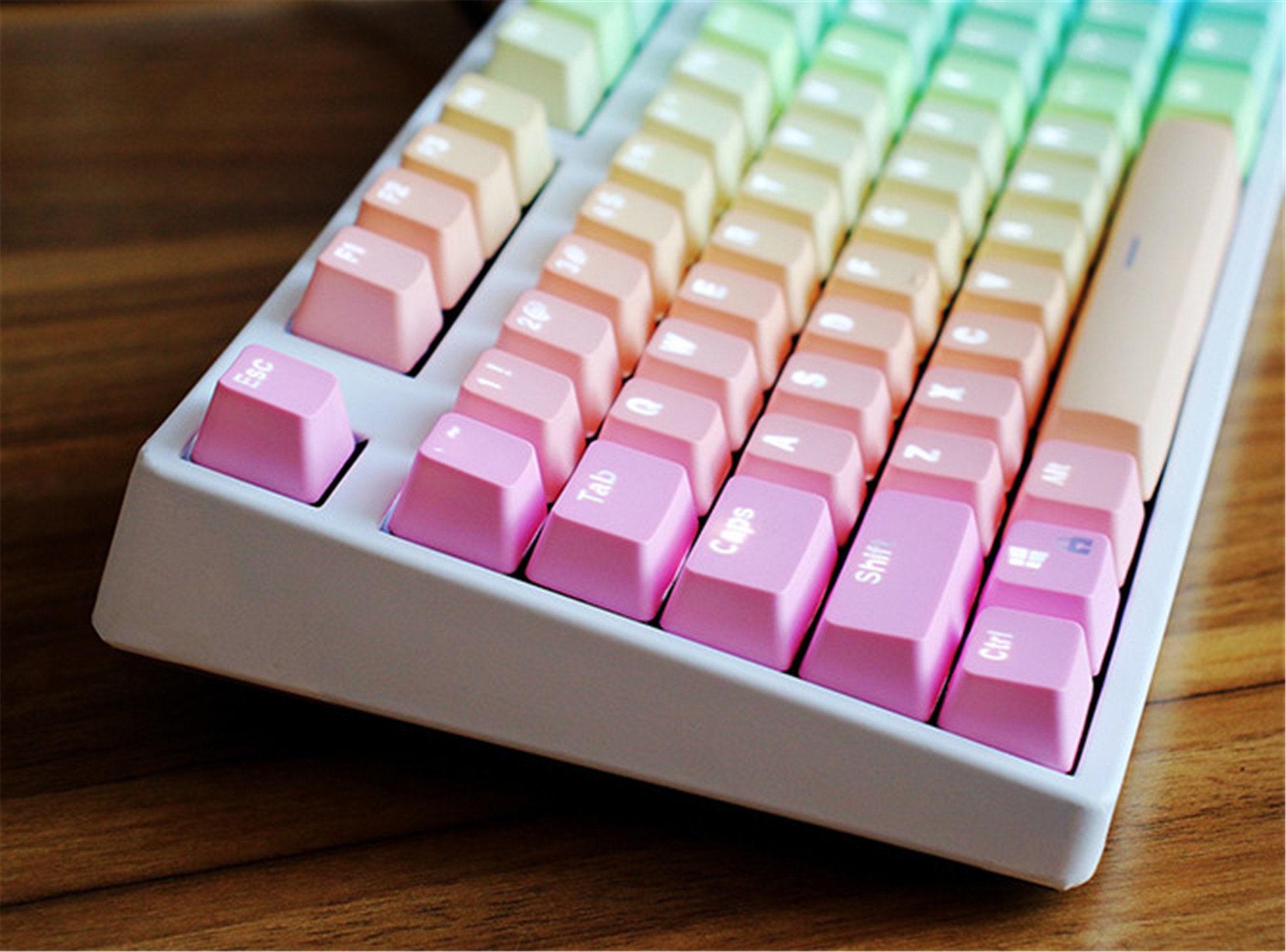 Rainbow Keycaps Set, Cherry Artisan Keycaps Set, 87 104 108 Resin