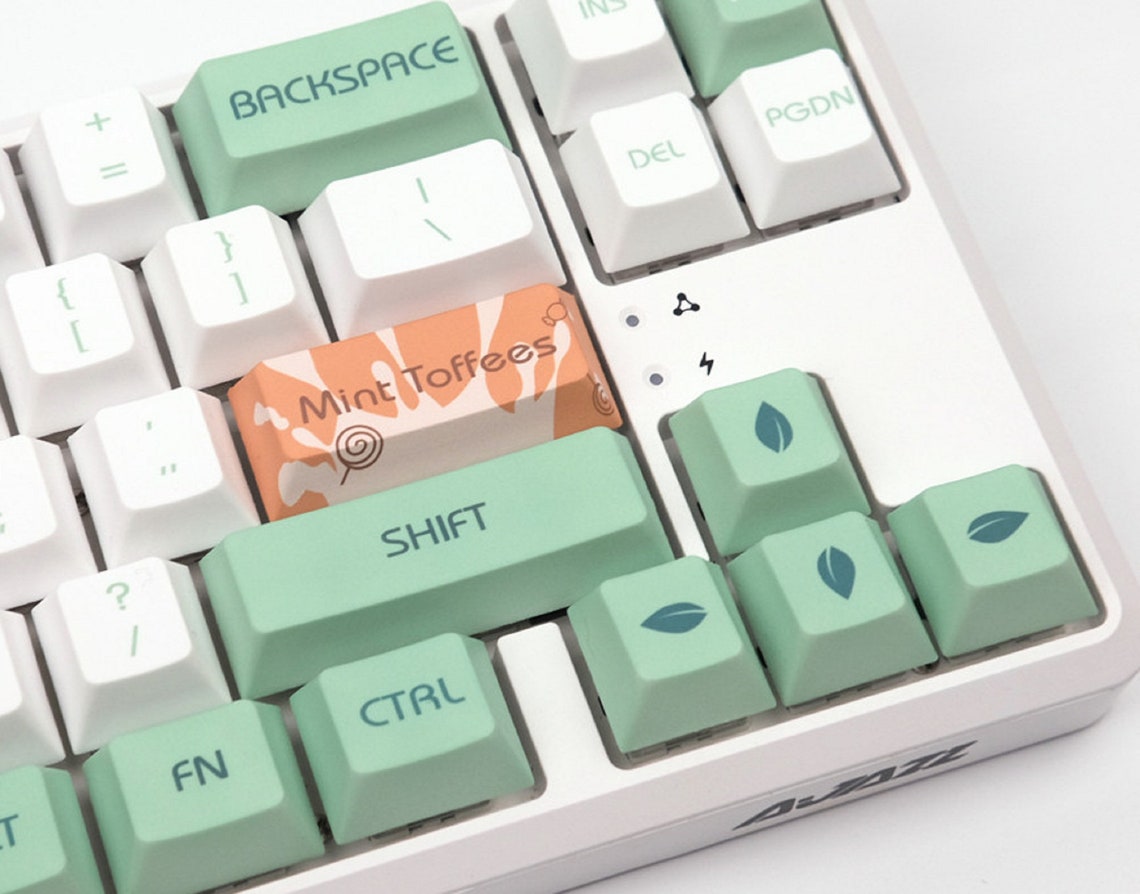 Mint Keycaps Set Cherry Artisan Keycaps Set 60 87 104 108 Etsy