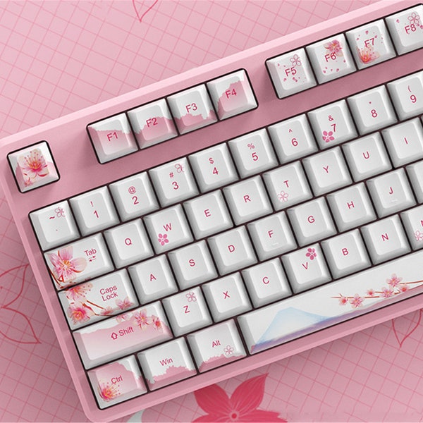 Keyboard Key Caps Cherry Blossom - Etsy