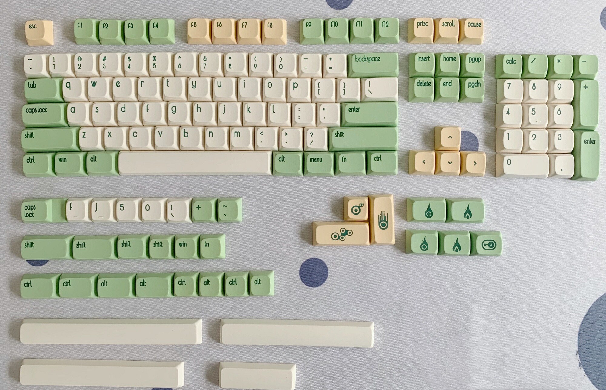Green Keycaps Set Mechanical Artisan Keyboard Cherry Resin Etsy