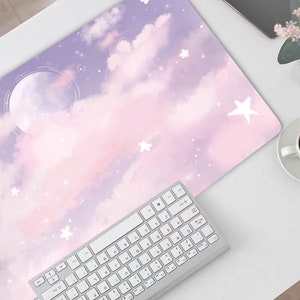 Sky Desk Mat, Desk Accessories, Table Keyboard Mat, Cute Large Mouse Pad, Kawaii School Desk Pad, Gaming Desk Mat, Fantasy Desk Mat