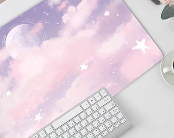 Sky Desk Mat, Desk Accessories, Table Keyboard Mat, Cute Large Mouse Pad, Kawaii School Desk Pad, Gaming Desk Mat, Fantasy Desk Mat