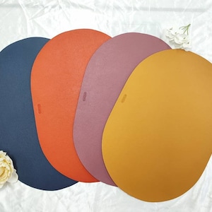 Faux Leather Placemats, Square Place Mats for Dinning Table, Cafe Bar Restaurant Table Mats, Custom Table Placemat, Custom Dining Table Mat