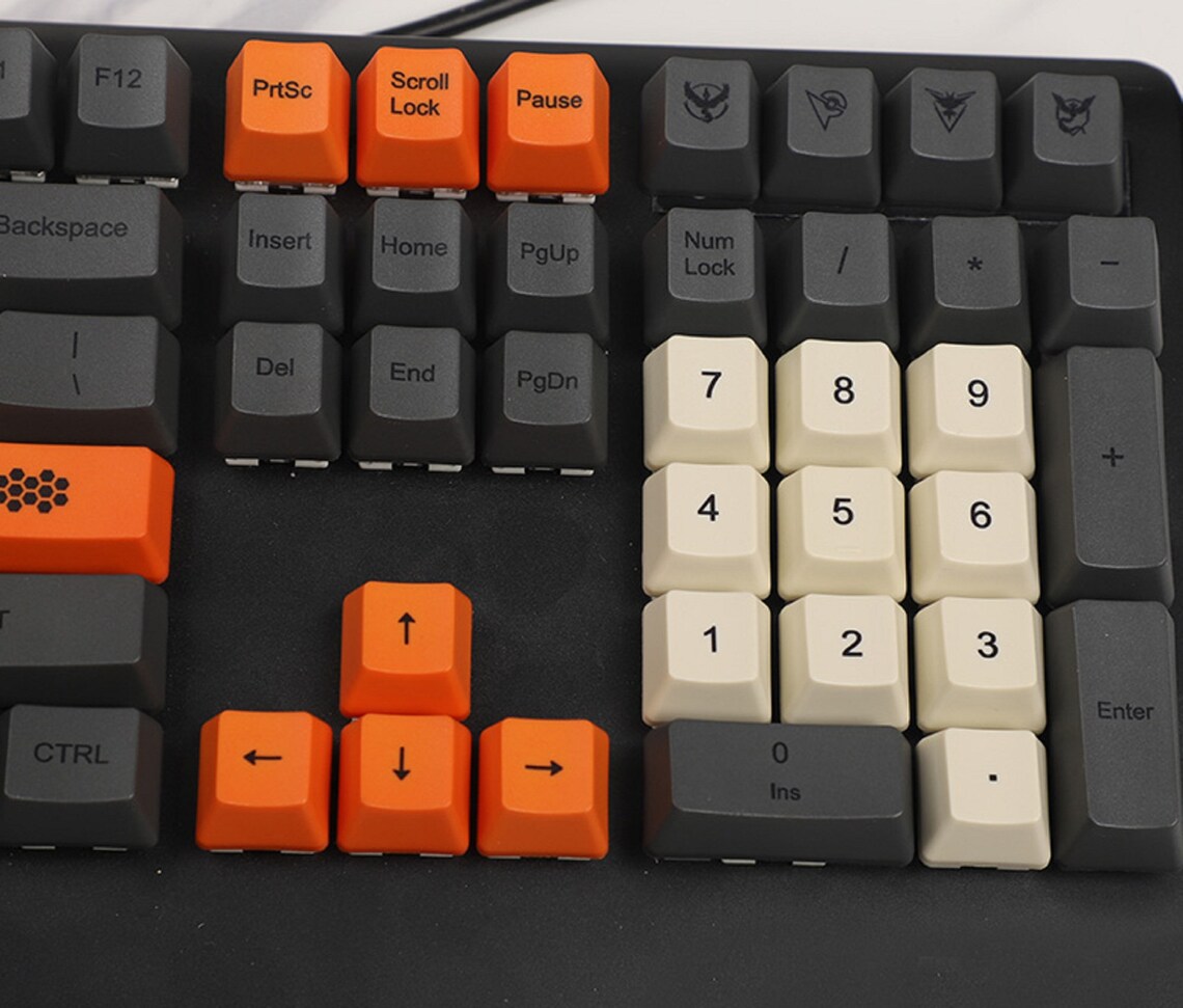 White & Black Keycaps Set OEM Artisan Keycaps Set 87 104 108 Etsy