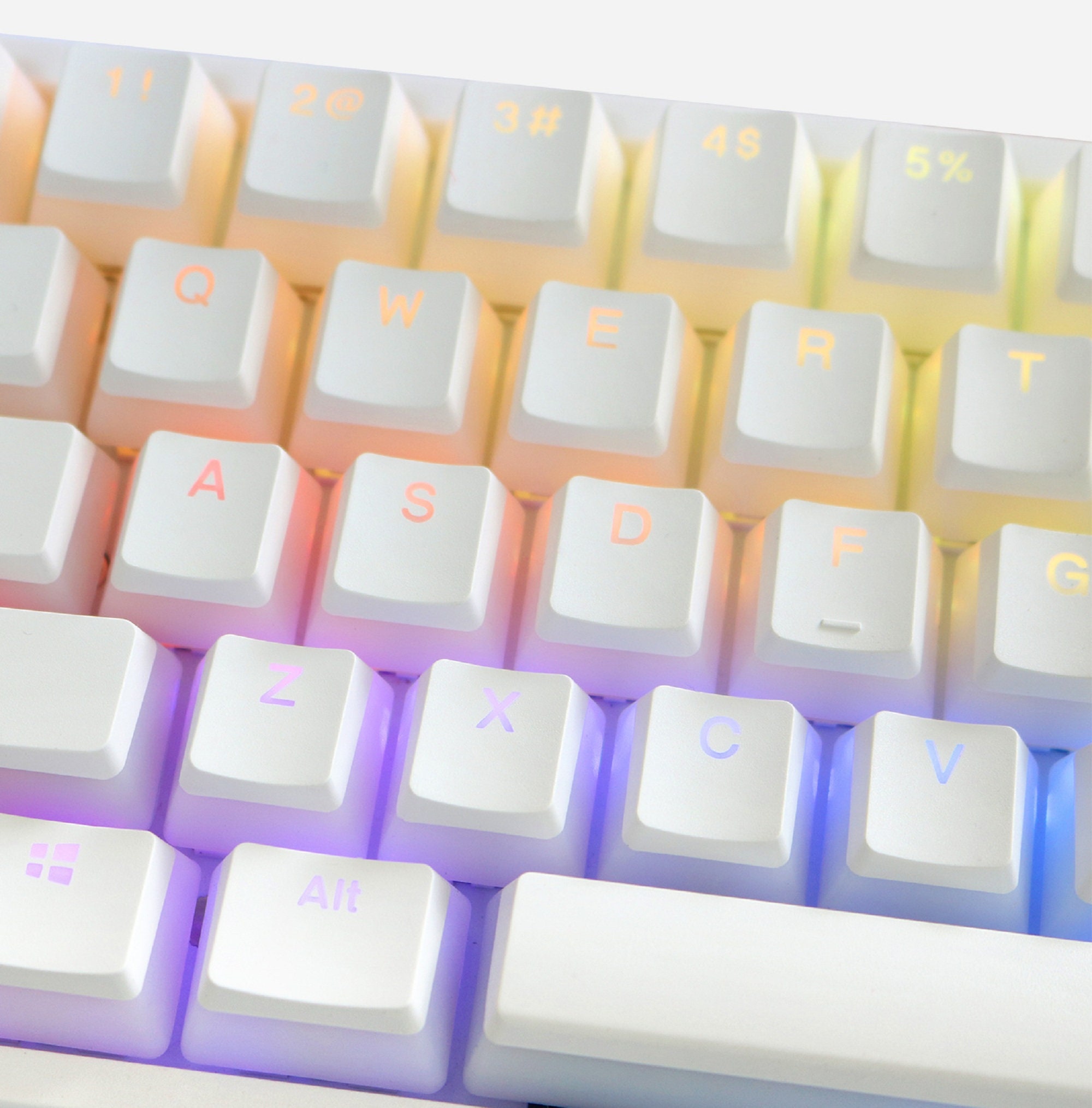 White Keycaps Set Oem Artisan Keycaps Set 68 84 108 Resin MX Etsy