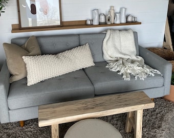 Solid Maple Entryway bench A Frame legs Narrow Bench End of Bed Bench Rustic Live edge bench skinny bench coffee table