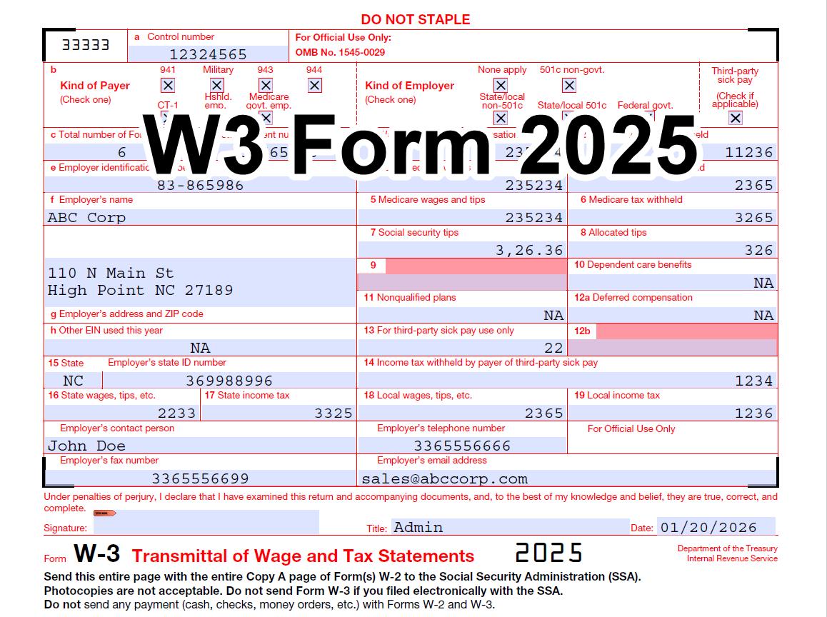 Irs Form W2 - Etsy