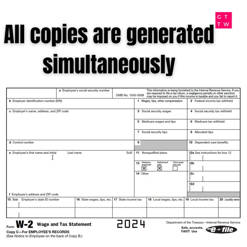 Fillable W2 Form 2025: Printable IRS Template (digital Download) - Etsy