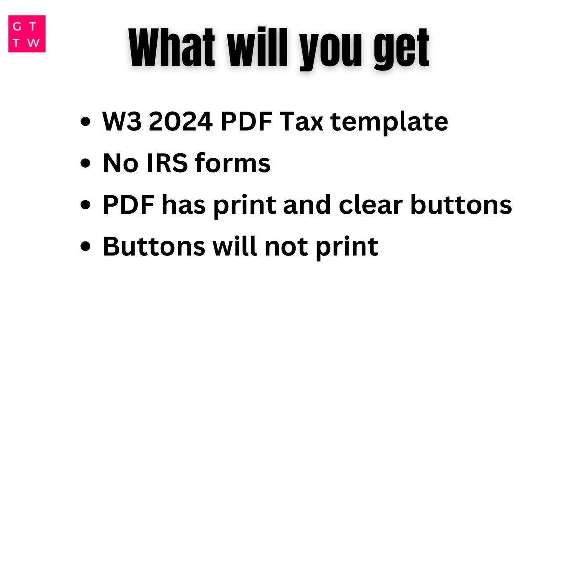 W3 Form IRS 2024 Fillable PDF Etsy