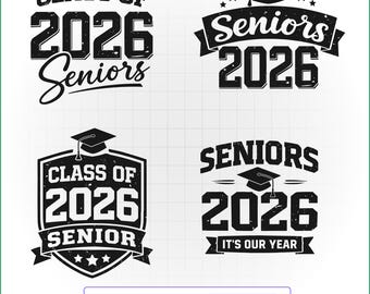 Class of 2026 SVG Senior Bundle Graduation Cricut Shirt Design