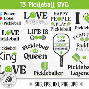 Pickleball SVG Bundle, Pickleball SVG, Pickleball Cricut Files, couper des fichiers pour votre travail d&#39;artisanat