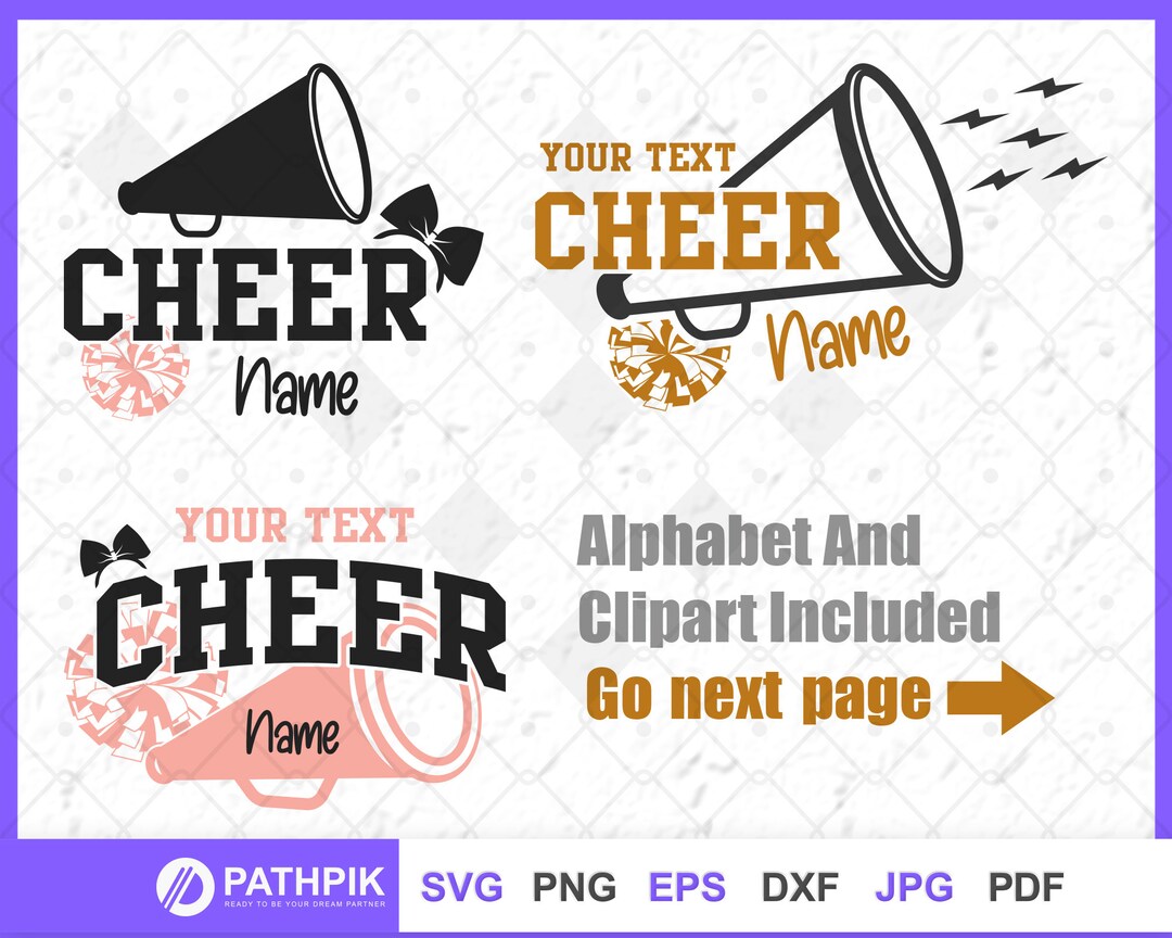 Cheer SVG Cheer Megaphone Cut Files for Your Crafting Work Etsy