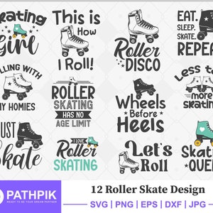 Patin à roulettes SVG, Fichiers coupés pour votre travail d’artisanat