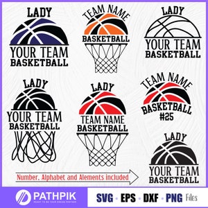 Lady Basketball Custome Design, Basketball SVG, Basketball SVG diy Basketball Team SVG, Basketball Custome Template Cut-Dateien für Ihre