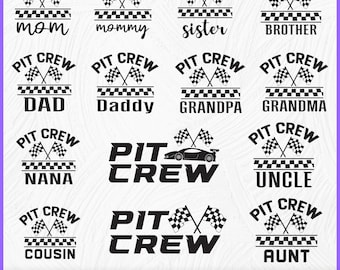 Pit Crew Family of the Birthday BOY Shirts, Pit Crew Mom svg, Pit Crew Dad svg,  Pit Crew Family T-shirt design,  Racing svg, car Racing