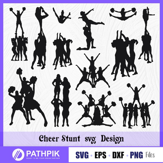 Cheer Stunt SVG Bundle Cheer Life Svg Cheerleading Svg Cheer