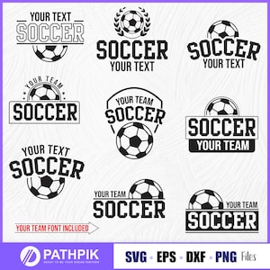 Voetbal SVG Custom 09 Design, voetbal cadeau, sportcitaten, voetbalteam Svg,