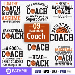 Basketball Coach SVG Bundle, Basketball Spruch SVG, Basketball Schnittdateien, Basketball SVG, Basketball Typografie,
