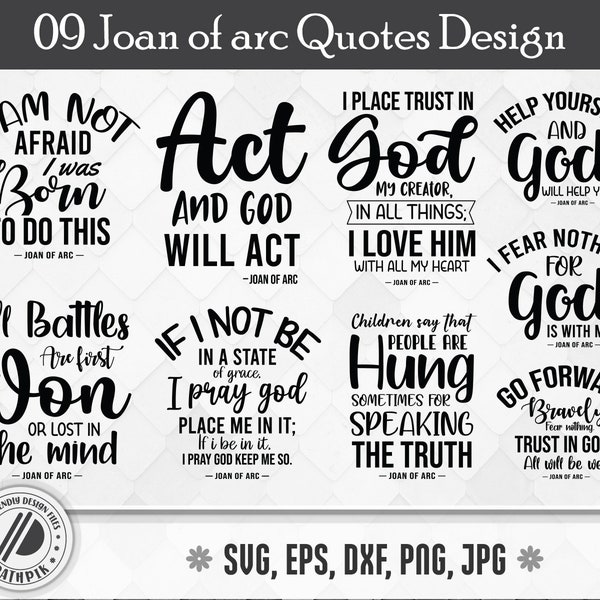 Joan Of Arc SVG, Religious SVG Cut files for your crafting work