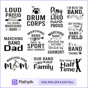 Marching Band SVG design, Band SVG,  Drum major mom humor funny Marching Band